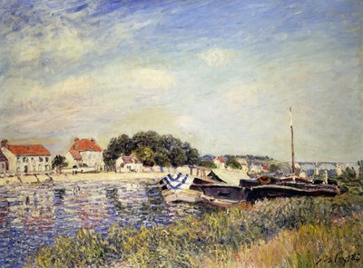 A Loing bankjai Saint-Mammes-ban; Bords du Loing a Saint-Mammes, 1885 alkotó: Alfred Sisley