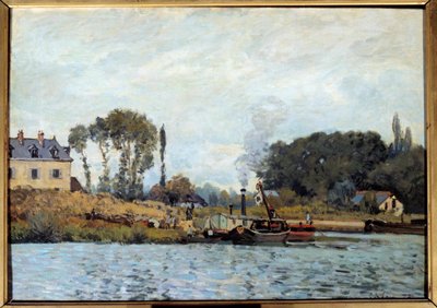 Hajó a Bougival-zsilipnél Alfred Sisley festménye (1839-1899) 1873 V. 0,46x0,65 m Párizs, Muse d