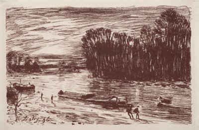 A Loing partjai, Saint-Mammès közelében alkotó: Alfred Sisley