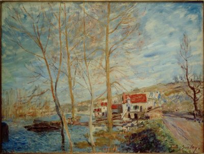 Az árvíz Moretnél alkotó: Alfred Sisley