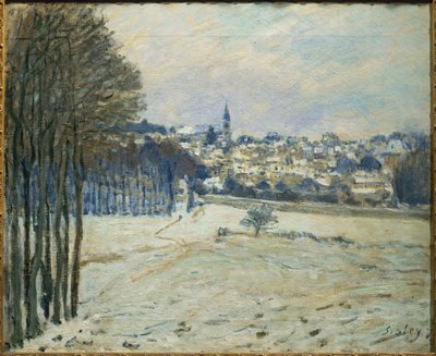 La neige a Marly-le-Roi ... (festmény, vászon) alkotó: Alfred Sisley