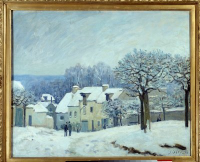 La place du kennel a Marly, Effect of Snow Painting, Alfred Sisley (1839-1899) 1876 Dim. 0,5x0,61 m Rouen, Musee des Beaux Arts alkotó: Alfred Sisley