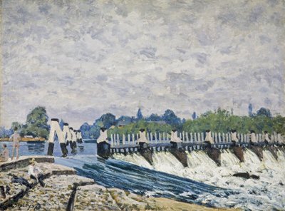 Molesey Weir, Hampton Court alkotó: Alfred Sisley