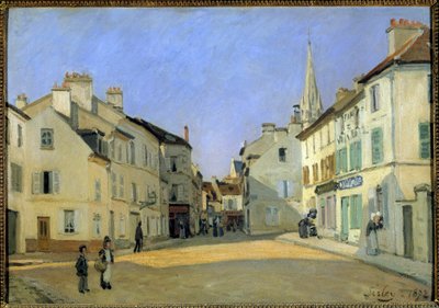 Rue de la Chaussée Argenteuilban vagy Hely Argenteuilban Alfred Sisley (1839-1899) festménye. 1872. Mérete 0,46x0,66 m. Párizs, Musee d