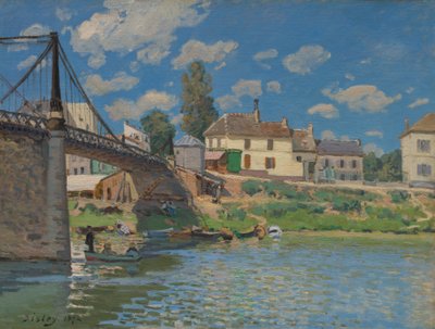 A villeneuve-la-garenne-i híd, 1872. alkotó: Alfred Sisley