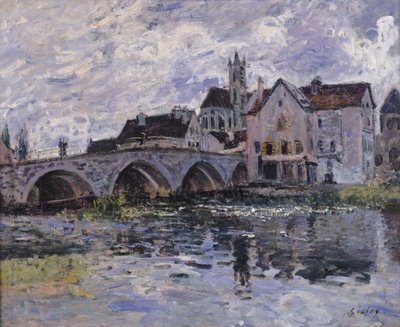 A Moret-sur-Loing-i híd, 1887 alkotó: Alfred Sisley