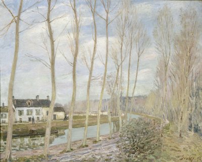 A Loing-csatorna Moret-nál alkotó: Alfred Sisley
