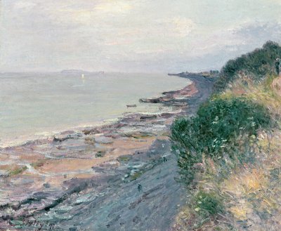 A penarth-i szikla, este, apály, apály alkotó: Alfred Sisley