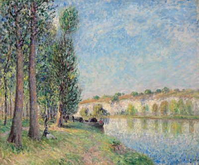 The Loing at Moret; The Loing at Moret, 1885 alkotó: Alfred Sisley