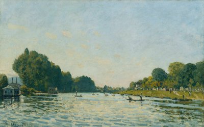 A Szajna Bougivalban; La Seine a Bougival, 1872 alkotó: Alfred Sisley