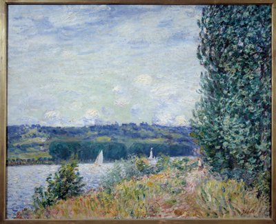 A Szajnán van a Bouille, gale. Alfred Sisley festménye (1839-1899) alkotó: Alfred Sisley