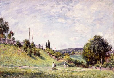 A lejtő a vasút mellett Sevresben, 1879 alkotó: Alfred Sisley