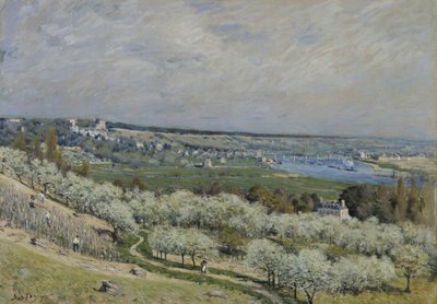 A terasz Saint-Germainben, tavasz alkotó: Alfred Sisley