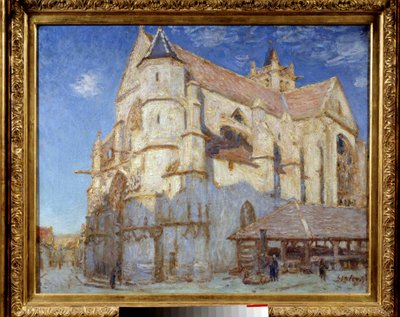 Moret temploma (Moret-sur-Loing vagy Moret sur Loing). Alfred Sisley festménye (1839-1899) alkotó: Alfred Sisley