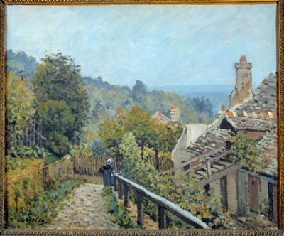 Kilátás Louveciennes-re, a középső part ösvénye, amelyet Alfred Sisley (1839-1899) Marly festménye magasságoknak nevez, 1873 V. 0,38x0,46 m Párizs, Muse d