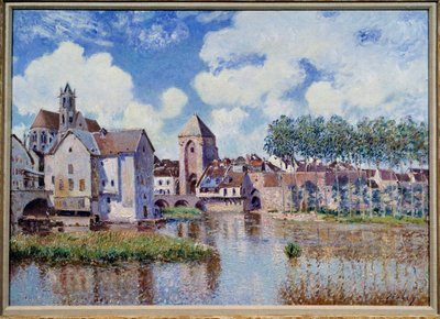 Moret kilátása a Loingon. Alfred Sisley festménye (1839-1899) alkotó: Alfred Sisley