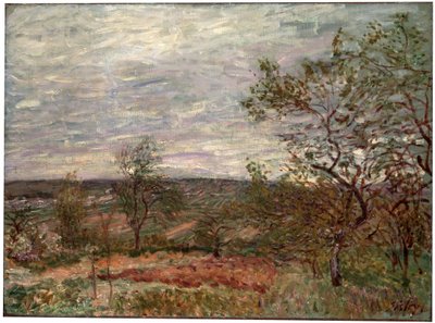 Szeles nap Veneux-ban, 1882. alkotó: Alfred Sisley