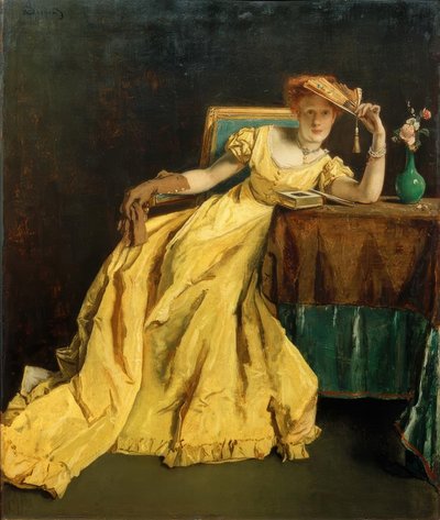 A.Stevens, A sárga ruhás hölgy alkotó: Alfred Emile Stevens