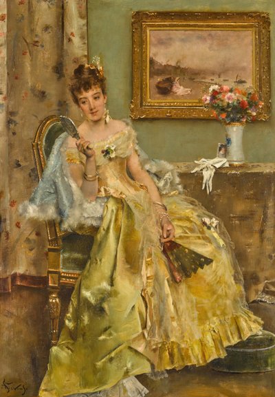Kacérkodás. alkotó: Alfred Emile Stevens