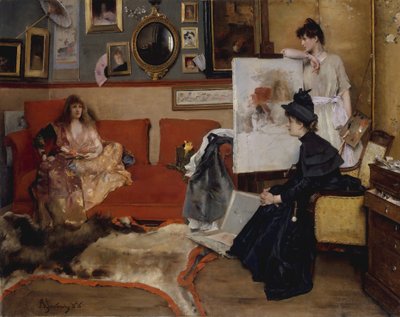 A stúdióban, 1888. alkotó: Alfred Emile Stevens