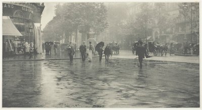 Egy nedves nap a körúton, Párizs, 1894, nyomtatott c. 1897. alkotó: Alfred Stieglitz