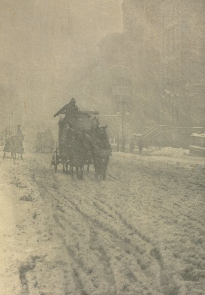 Kameramunka: Tél – Fifth Avenue, 1892. alkotó: Alfred Stieglitz