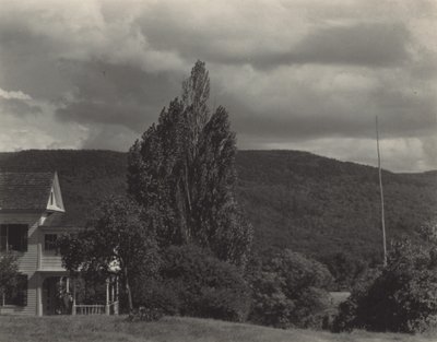 Ház és fák, Lake George alkotó: Alfred Stieglitz