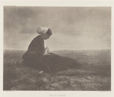 Netzflickerin (Mending Nets), Katwijk 1894 alkotó: Alfred Stieglitz