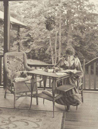 A verandán, Oaklawn, Lake George alkotó: Alfred Stieglitz