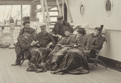 Sime Herrmann, Mann úr és asszony, Dr. Brown, McGibbon úr, Linthicum kisasszony és Emmy – a Bourgogne fedélzetén, 1896. május 5–14. alkotó: Alfred Stieglitz