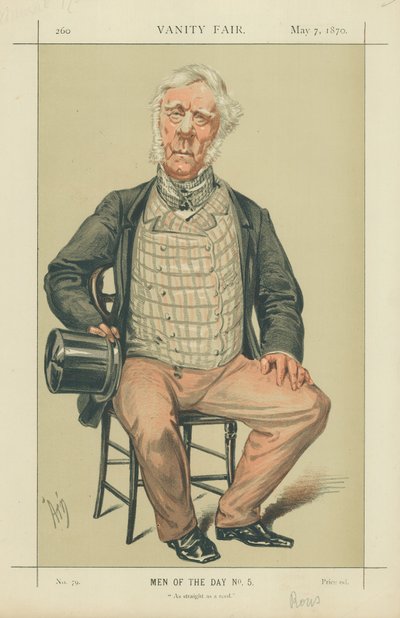 Rous admirális, Egyenes, mint a nád, 1870. május 7., Vanity Fair rajzfilm alkotó: Alfred Thompson