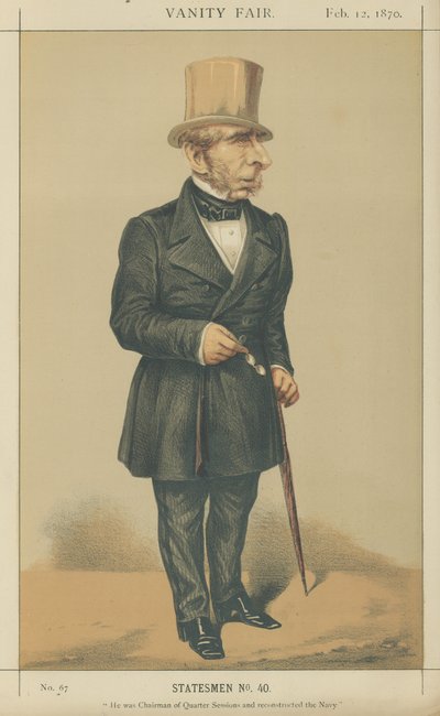 Mr John Somerset Pakington (színes litó) alkotó: Alfred Thompson