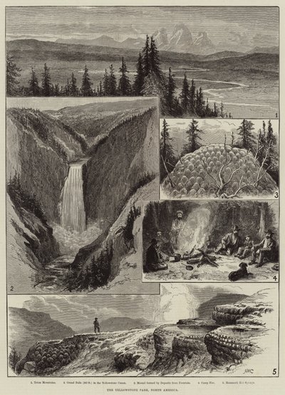 Yellowstone Park, Észak-Amerika alkotó: Alfred W. Cooper