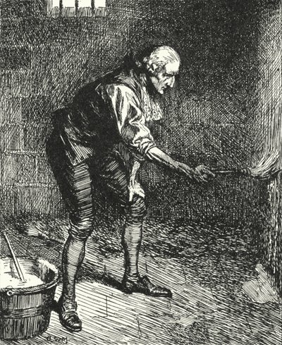 John Howard angol börtönreformer a börtöncellája falait takarította, miközben karanténban tartják Velencében alkotó: Alfred Wallis Mills
