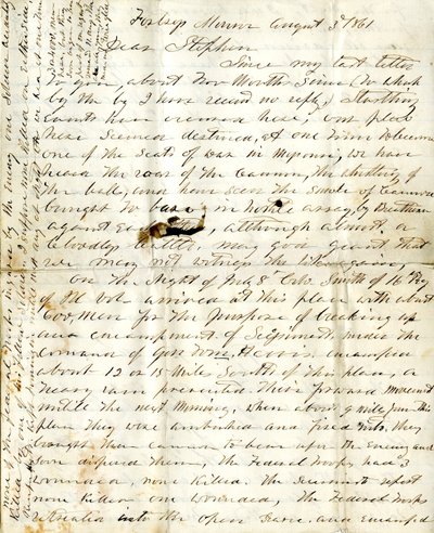 [Alfred Warner] levele Istvánhoz, 1861. augusztus 3 alkotó: Alfred Warner