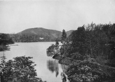 A Nuwara Eliya-tó sarka, 1890, 1910 alkotó: Alfred William Amandus Plate