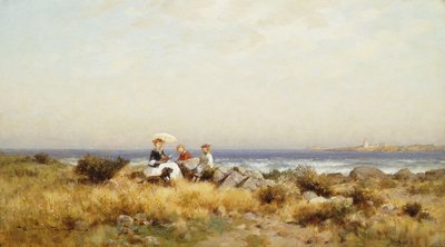 Olvasás a tenger mellett alkotó: Alfred Wordsworth Thompson