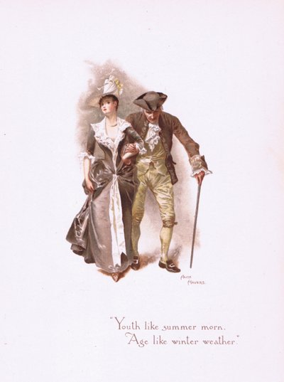 Fiatalság, mint egy nyári reggel, a Some Old Love Songsból, a Hildesheimer és Faulkner kiadásában, 1892 alkotó: Alice Havers