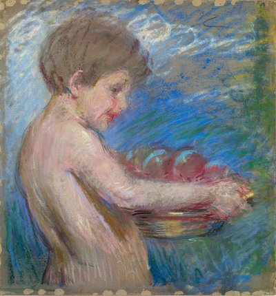 Gyermek gyümölcsökkel alkotó: Alice Pike Barney