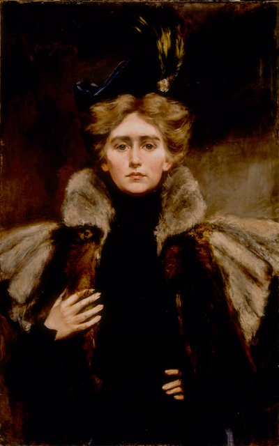 Natalie a Fur Cape-ben, 1897. alkotó: Alice Pike Barney