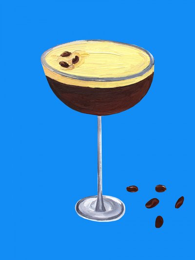 Kék Espresso Martini alkotó: Alice Straker