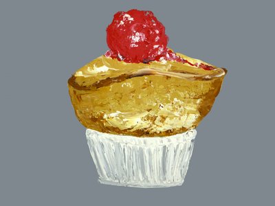 Aranycseresznyés cupcake alkotó: Alice Straker