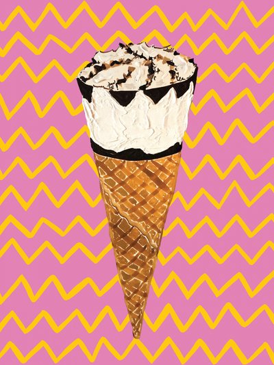 Pop Art fagylaltkúp alkotó: Alice Straker