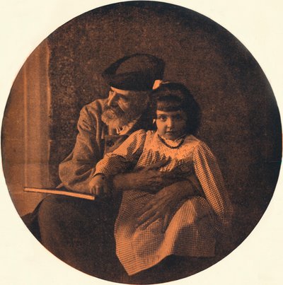 Domenico Morelli és unokája portréja, c1900 1901-1902 alkotó: Alinari