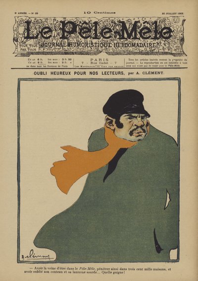 Boldog felejtést olvasóinknak. Illusztráció: Le Pele-Mele, 1902 alkotó: Aline Clement
