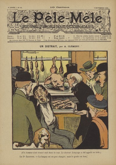 Egy elzavart. Illusztráció: Le Pele-Mele, 1902 alkotó: Aline Clement