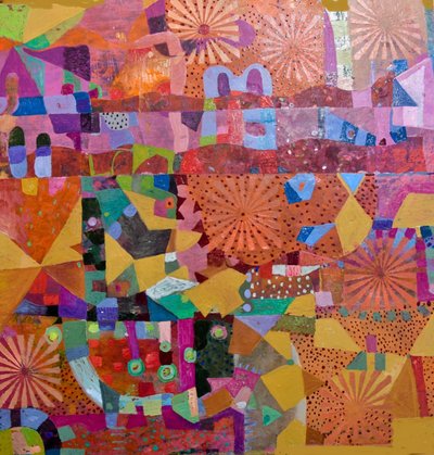 Élénk színű geometrikus patchwork alkotó: Alise Loebelsohn