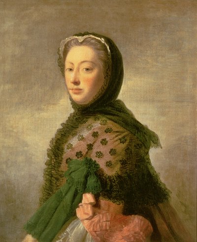 Szász-Gothai Augusta, walesi hercegnő portréja alkotó: Allan Ramsay
