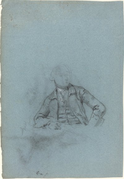 Tanulmány egy ülő emberről [recto] alkotó: Allan Ramsay