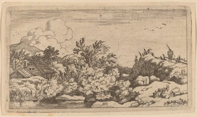 Kecskecsorda a dombon, valószínűleg c. 16451656. alkotó: Allart van Everdingen
